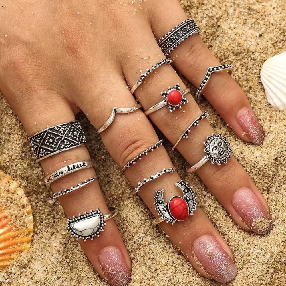 14 PCS BOHO RING SET - Picture 4 of 6